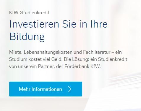 Deutsche Bankkredit für Studenten